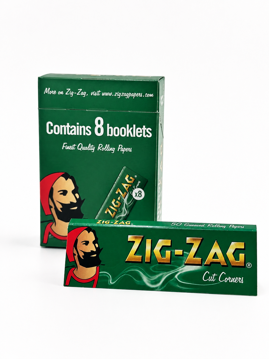 Zig-Zag Green 8 Booklets Rolling Paper