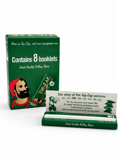 Zig-Zag Green 8 Booklets Rolling Paper